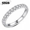 S925 Pure Silver Ring - Fashionable and Non-fading, Simple Zirconia Ring - Wedding Ring