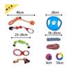 Set of 10 Dog Toys, Sturdy, Small Dogs, Medium Dogs, Large Dogs, Dog Toys, Rope, Ball, Frisbee, Toothpaste, Educational Toys, Chewing Pet Toys, Cat
