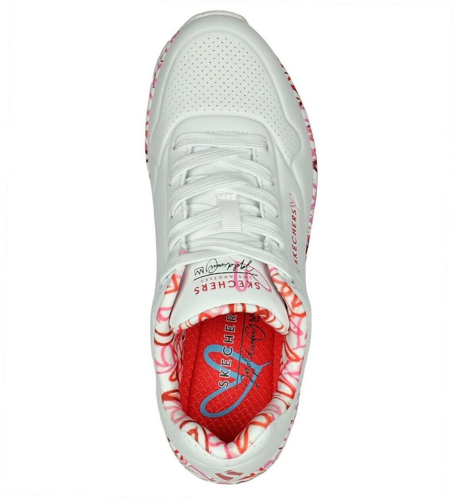 Кроссовки Skechers x JGoldcrown: Uno - Loving Love белый/красный/розовый