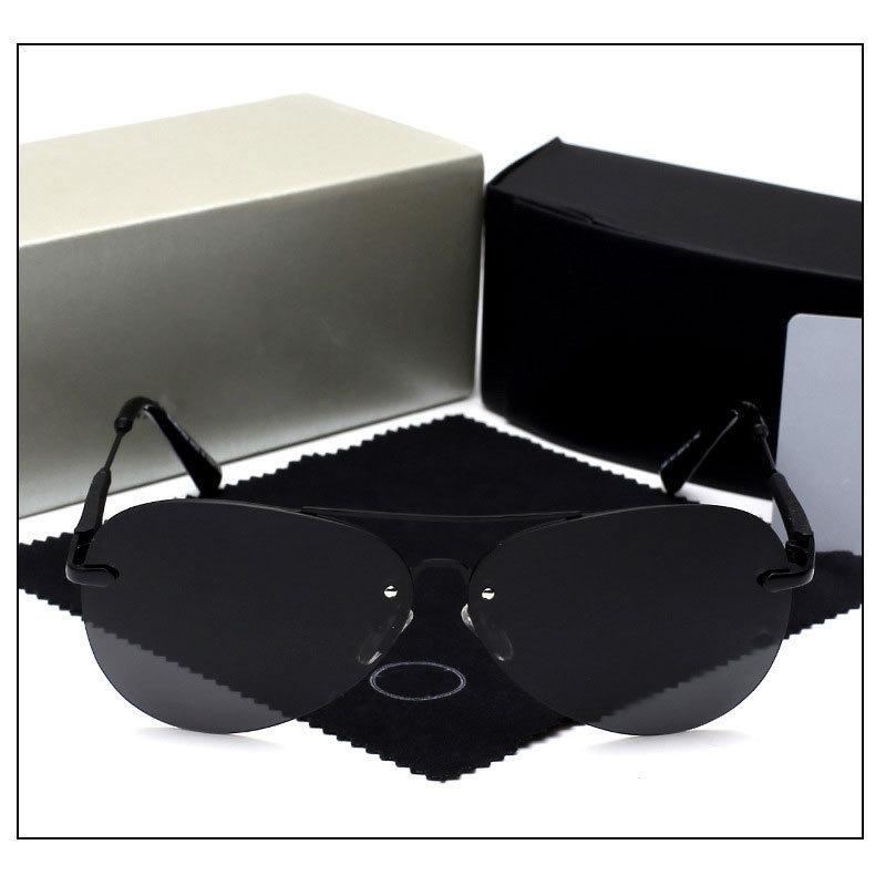 Polarized Sunglasses Men's Rimless Toad Glasses Sunglasses Driving Special Driving Glasses Metal Sunlight Glasses Women's Sunglasses