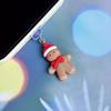 1pc Christmas Gingerbread Man Dust Plug Charm for IPhone & Type-C Ports, Cute Festive Mobile Phone Accessory, ABS Material, Gift for Holidays