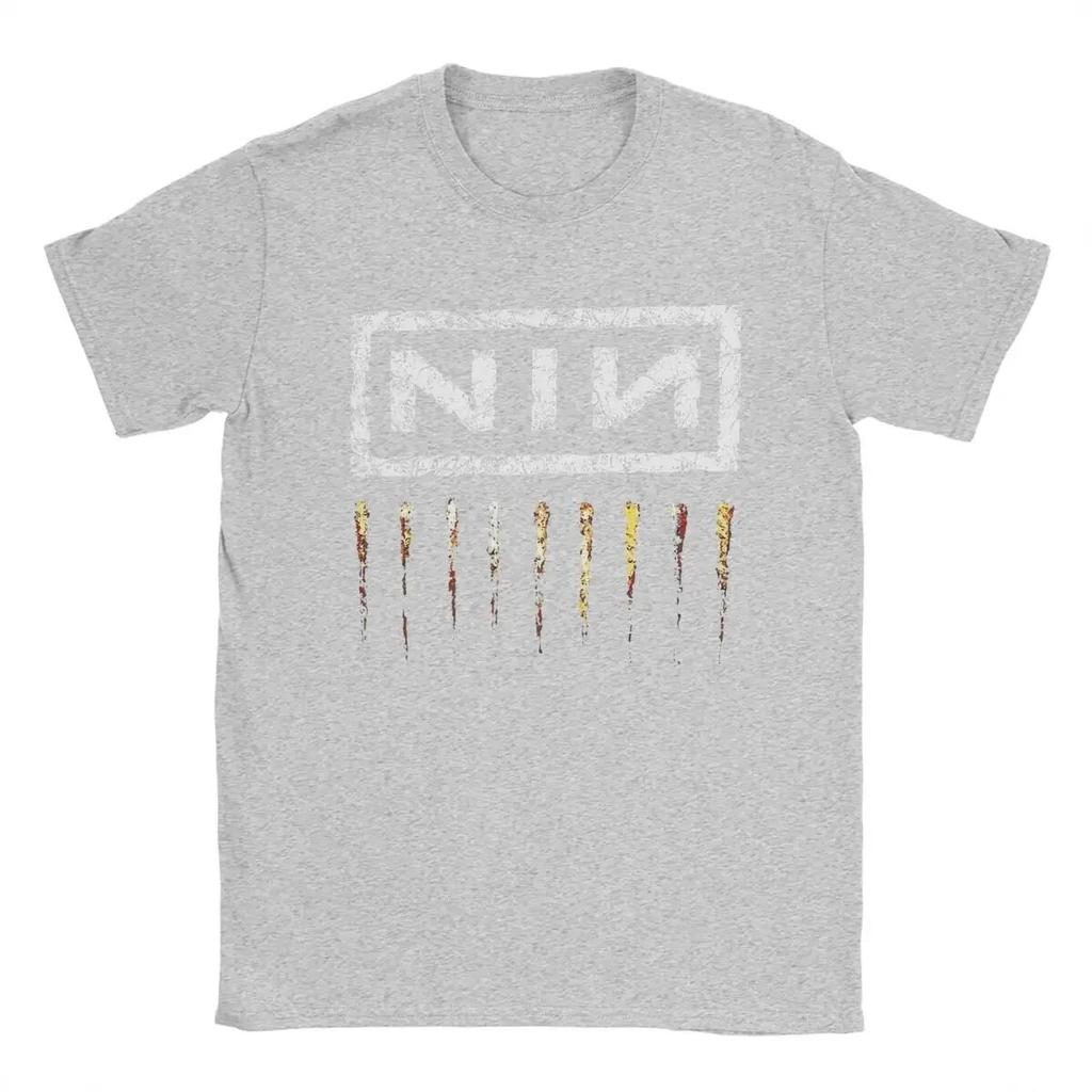 Nine Inch Nails NIN Unisex T Shirts Fashion Tee Shirt Short Sleeve Round Neck T-Shirt 100% Cotton Birthday Gift Clothes