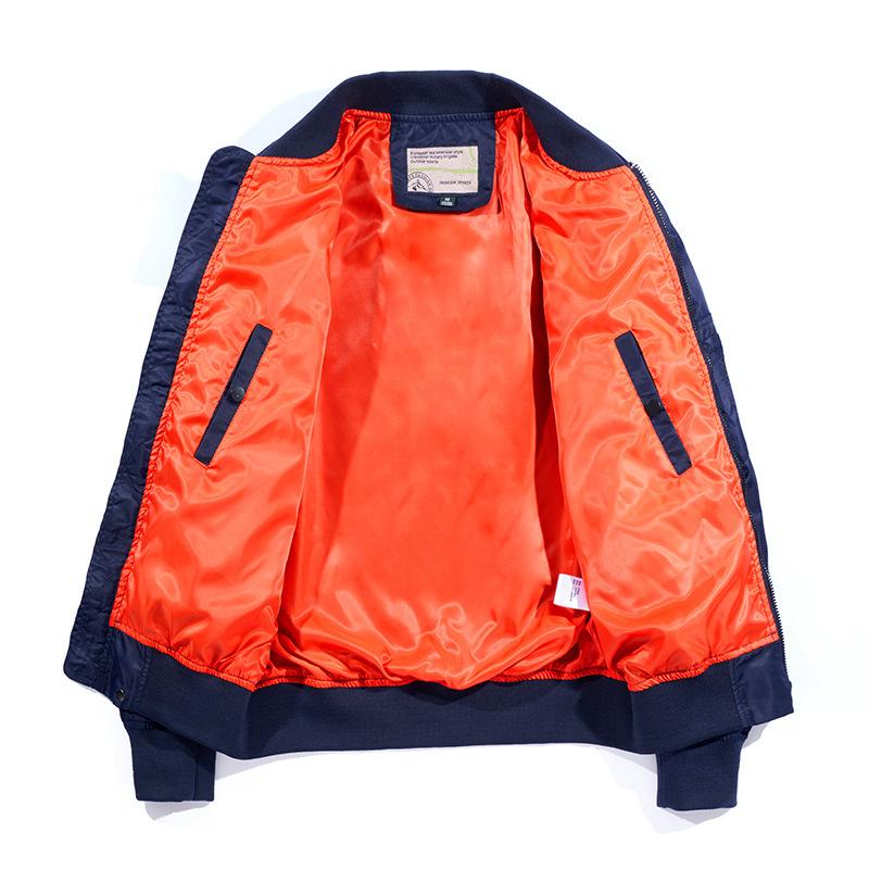 Spring and Autumn Pilot Jacket Men's Baseball Jersey Large Size Loose Tooling Jacket Men's Air Force Flight Suit Men