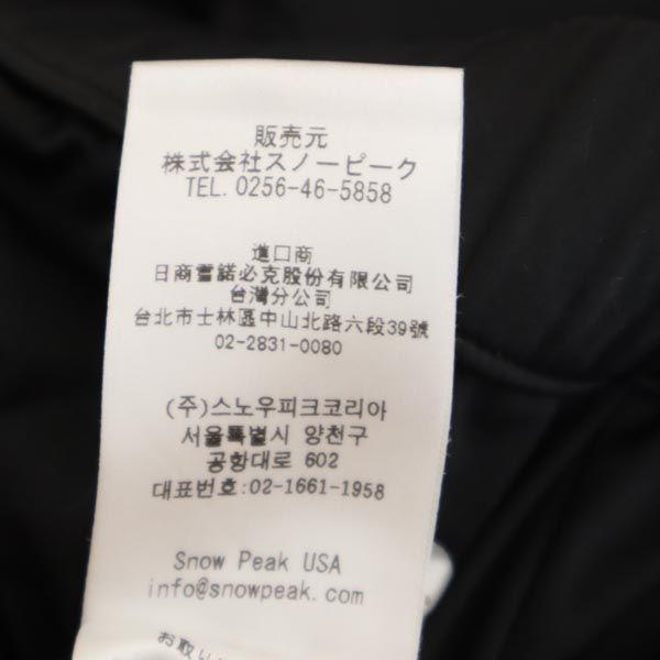 SNOWPEAK Cotton Filling Outdoor Pants M Black Women Used