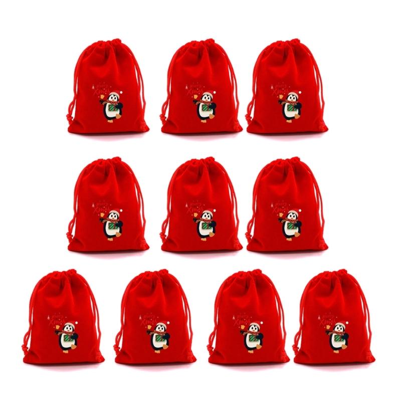 10Pcs Practical Drawstring Storage Pouches Jewelry Packaging Case for Holiday