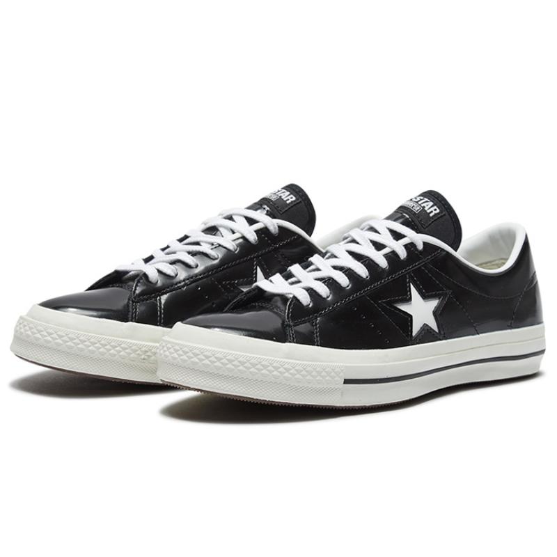 Converse One Star Series HanByeol Stylish and Comfortable Low-Top Canvas Shoes Unisex Black & White