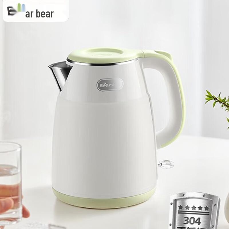 Bear 1.5L Double-Layer Anti-Scald Electric Kettle CN plug (adapter included)