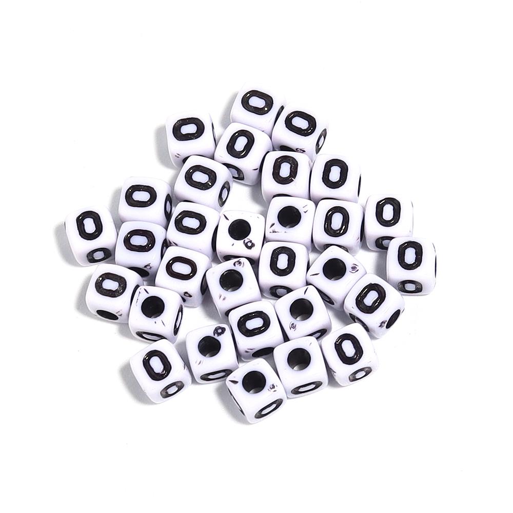 50-100Pcs White Square Acrylic Letter Beads A- Z Cube Loose Spacer Beads Alphabet Beads DIY Bracelet Jewelry Making Accessories