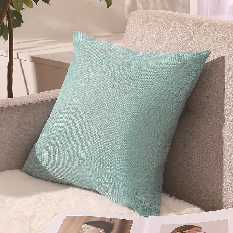 Nordic Ins Style Linen Pillow Living Room Sofa Bedside Solid Color Home Removable and Washable Cushion