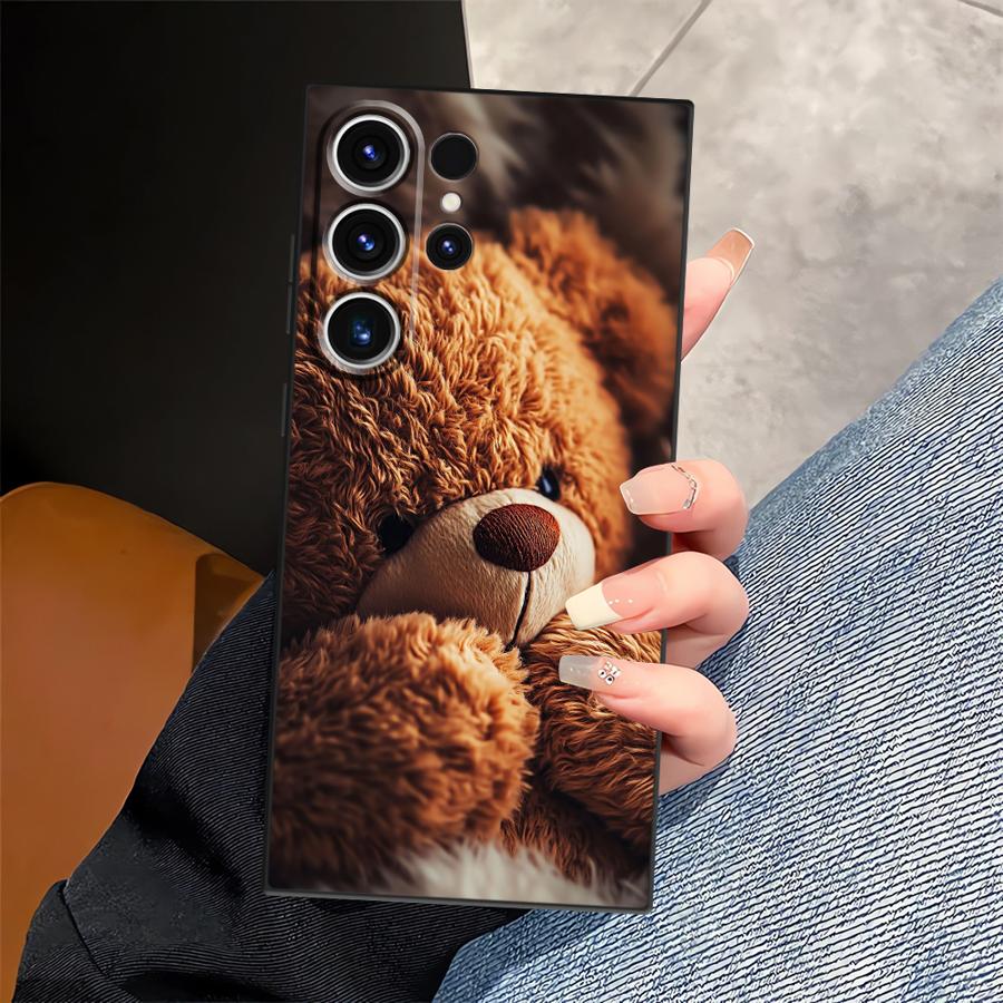 Simple Bear Funda Phone Cover Case for Samsung Galaxy S26 Ultra S20 Ultra S23 S25 Plus S21 FE S24 S10 S9 Note 20 8 9 10