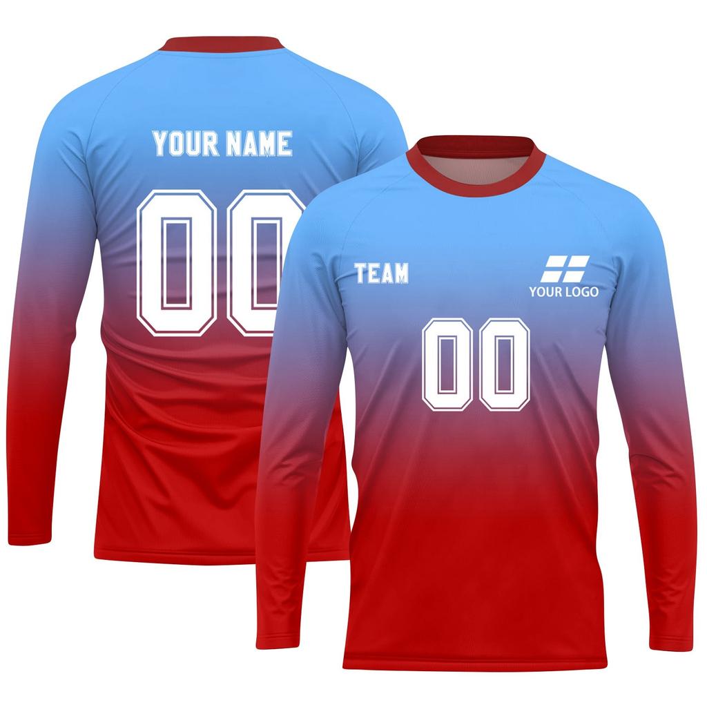 Men’s Long Sleeve Gradient Athletic Shirt, Lightweight Sports Top, Quick Dry Tee for Training, Running,