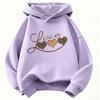 Sweat à capuche imprimé cœur pour filles Sweat-shirt pour enfants Sweat à capuche mignon pour garçons et filles Automne Hiver Sweats à capuche décontractés