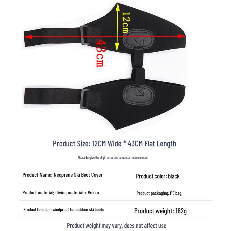 

Windproof Neoprene Twin-Tip Ski Boot Covers: Warm Snow Protection