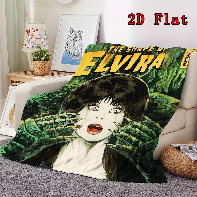 Elvira 2D Flat Pattern Flannel Blanket High quality All Seasons Warmth and Comfort Perfect for Christmas Gifts.SMT0917551