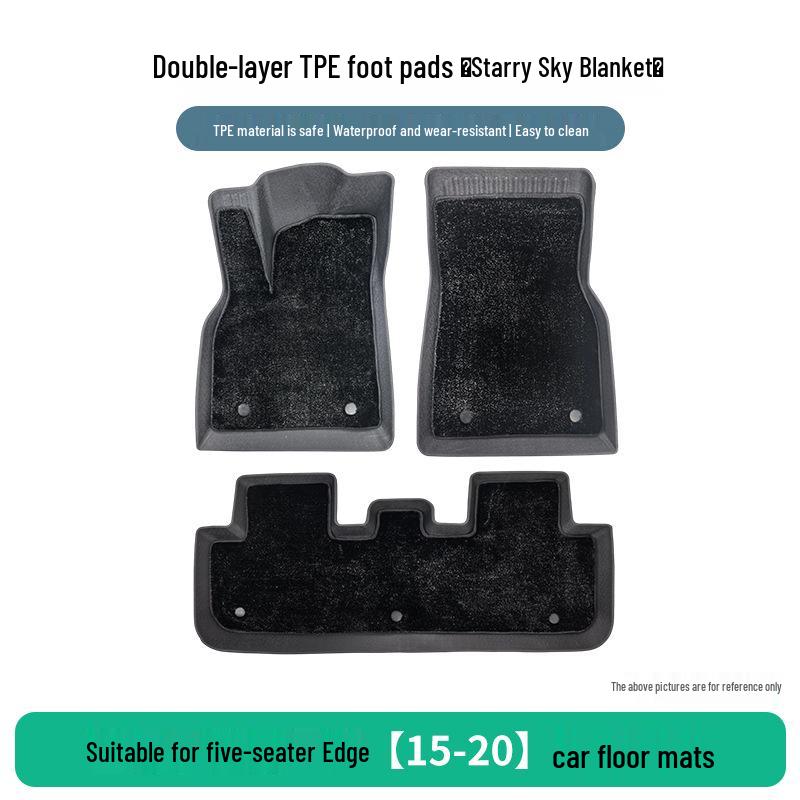 TPE Non-slip Floor Mats for Ford Edge 5-Seater (2015-2020 Models)