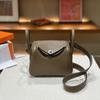 2026 new first-layer cowhide tc cowhide 19cm mini lindy bag crossbody leather medicine bag genuine leather women's bag