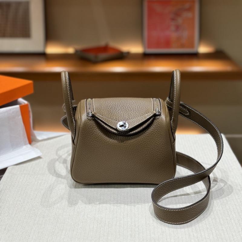2026 new first-layer cowhide tc cowhide 19cm mini lindy bag crossbody leather medicine bag genuine leather women's bag