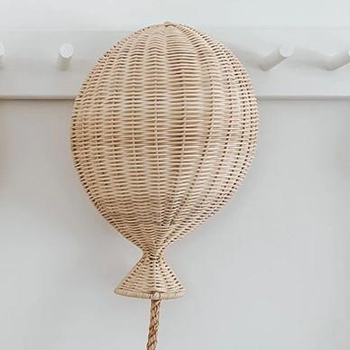 Ins Nordic Bamboo Rattan Balloon Wall Decoration Children s Room Wall Decoration Wall Decoration Pendant Living Room Home
