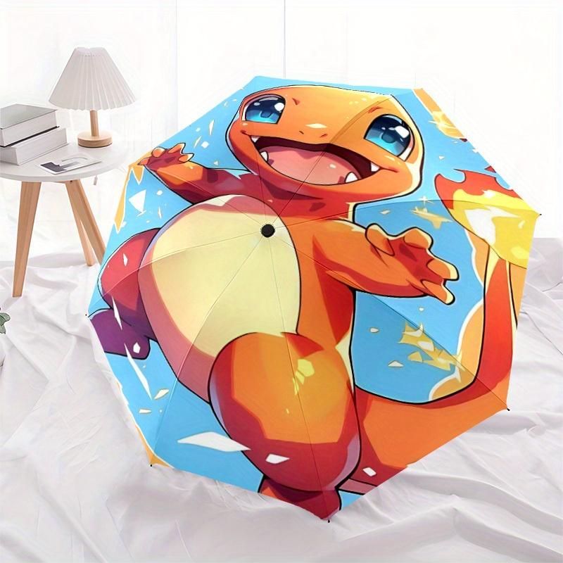 Charmander, Pokémon Automatic Open Windproof Umbrella Compact Foldable Design, Durable Fabric for Casual Birthdays, Christmas s a0820080