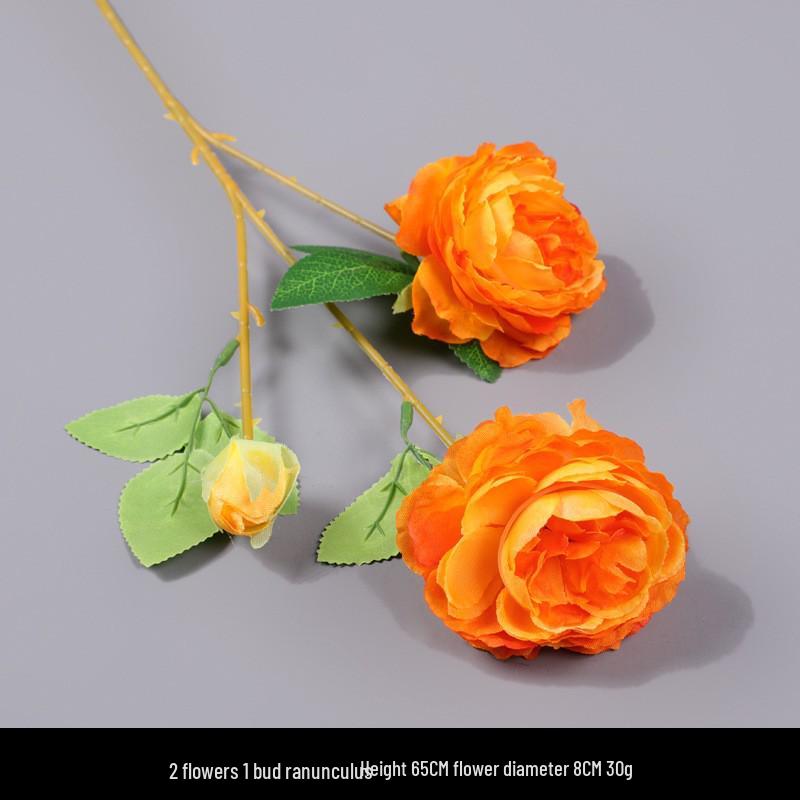 Wedding Aisle Decor: Orange Artificial Hydrangea Bouquet