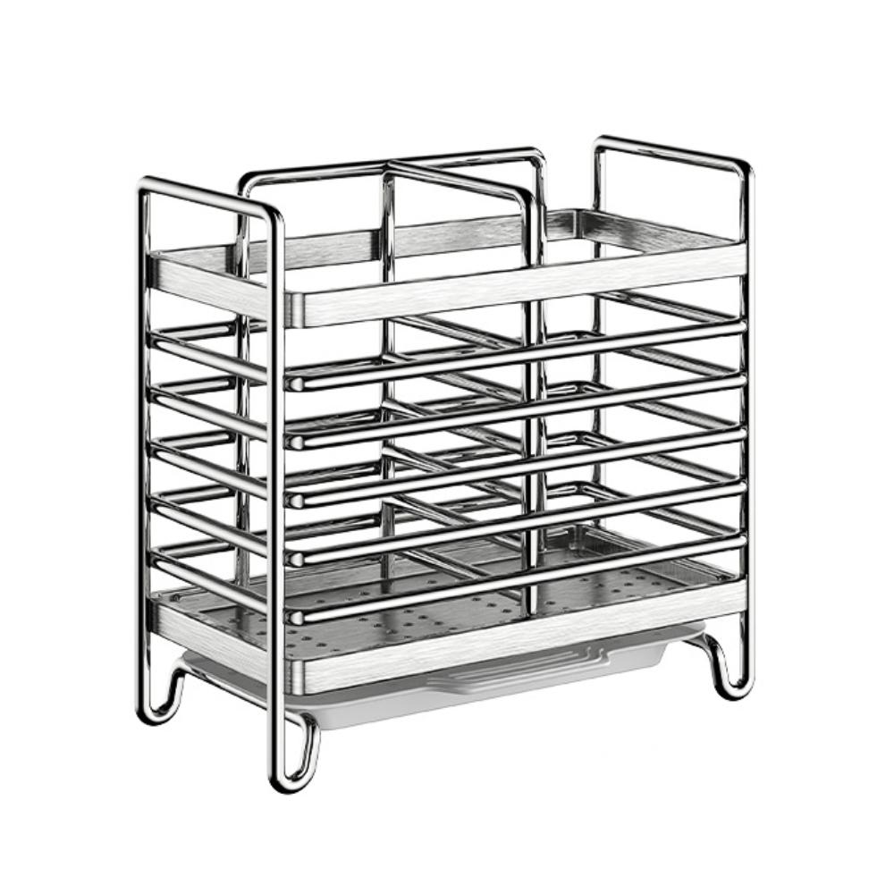With Hooks Stainless Steel Chopstick Draining Rack Rust Proof Cutlery Holder Fork