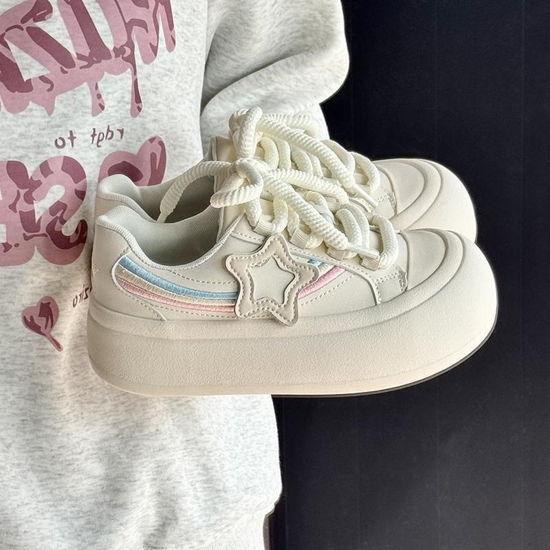 Niche Original Board Shoes Women's 2025 New Summer Platform White Shoes Versatile Casual Bread Shoes