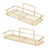 Adhesive Storage Rack Wall Mounted Large Capacity Rack with Hollow Drainage Anti-Rust Organizer for Bathroom Kitchen