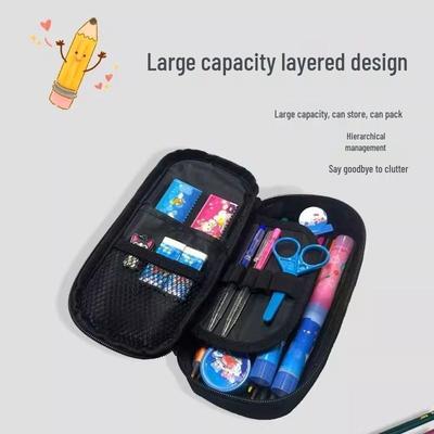 Hot-Selling DIY Cartoon Pencil Case - Lightweight, Dirt-Resistant, Large Capacity, Student Stationery Bag.