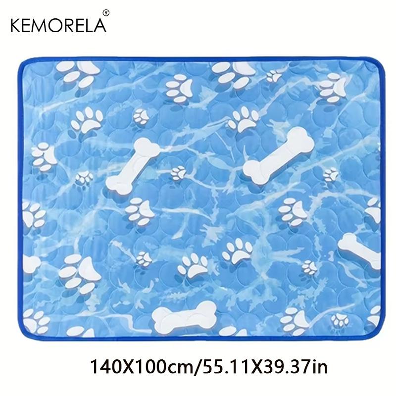 KEMORELA Large Dog Cooling Pad Self-Cooling Ice Silk Pad Washable Pet Dog Cooling Mat for Summer Comfortable Dogs And Cats