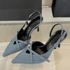 Fashion Street Style Sexy Buckle Strap Women Pumps Elegant Pointed Toe Thin High Heels Banquet Party Slingback Shoes Sandals