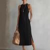 Damen Ärmelloses Spitzen-Patchwork-Neckholder-Kleid Frühjahr 2026