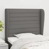 Exclusive House - Headboard with Ears Dark Grey 103x23x118/128 Cm Fabric