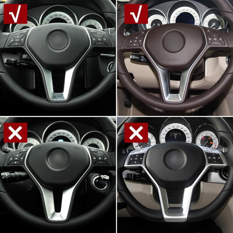 Interior Car Steering Wheel Frame Trim Cover For Mercedes BENZ C E GLK GLA CLA CLS Class W176 W204 W212 GLK204 W218 W156
