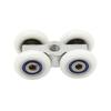 10PCS/LOT Small Width21.5mm Shower Glass Room Sliding Door Fitting Hanging Pulley Wheel Hanging Four Roller Wheel Pulley