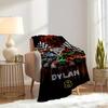 For Monster Jam,Dylan,Eight Themed Flannel Blanket, Glam Style, Digital Print, All Season Comfort, ,for Cozy Plush Flannel Cover166
