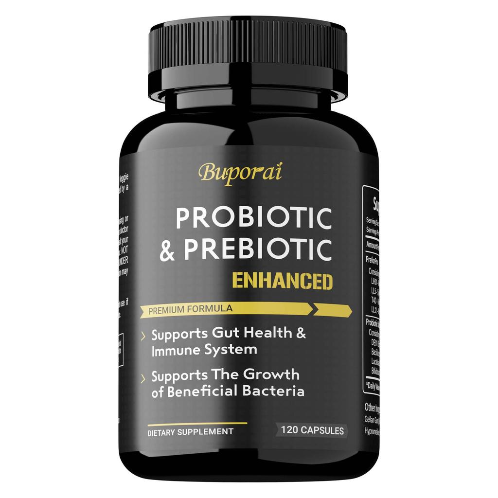 Compound Probiotic Capsules, Multi-strain Lactobacillus and Bifidobacteria, Prebiotics, Dietary Supplements, Suitable for Adults.