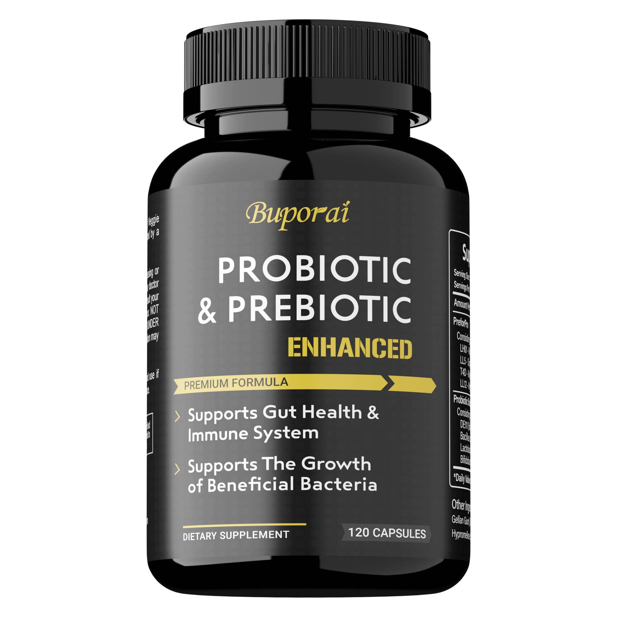 

Probiotic capsules balance gut flora, promote digestion, are easily absorbed, suitable for adults, and are vegan. 120