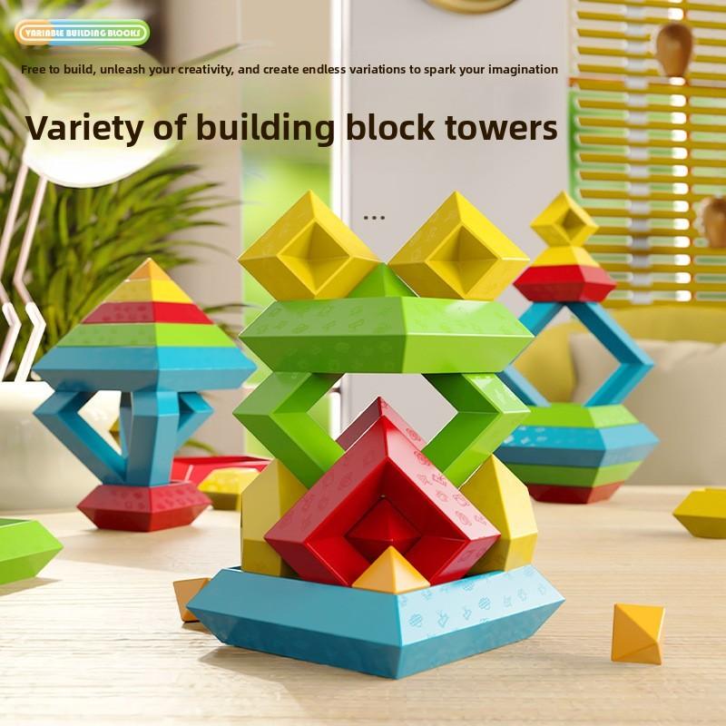 Multifunkční sada stavebnic Pyramid pro děti s DIY montáží a úložnou taškou
