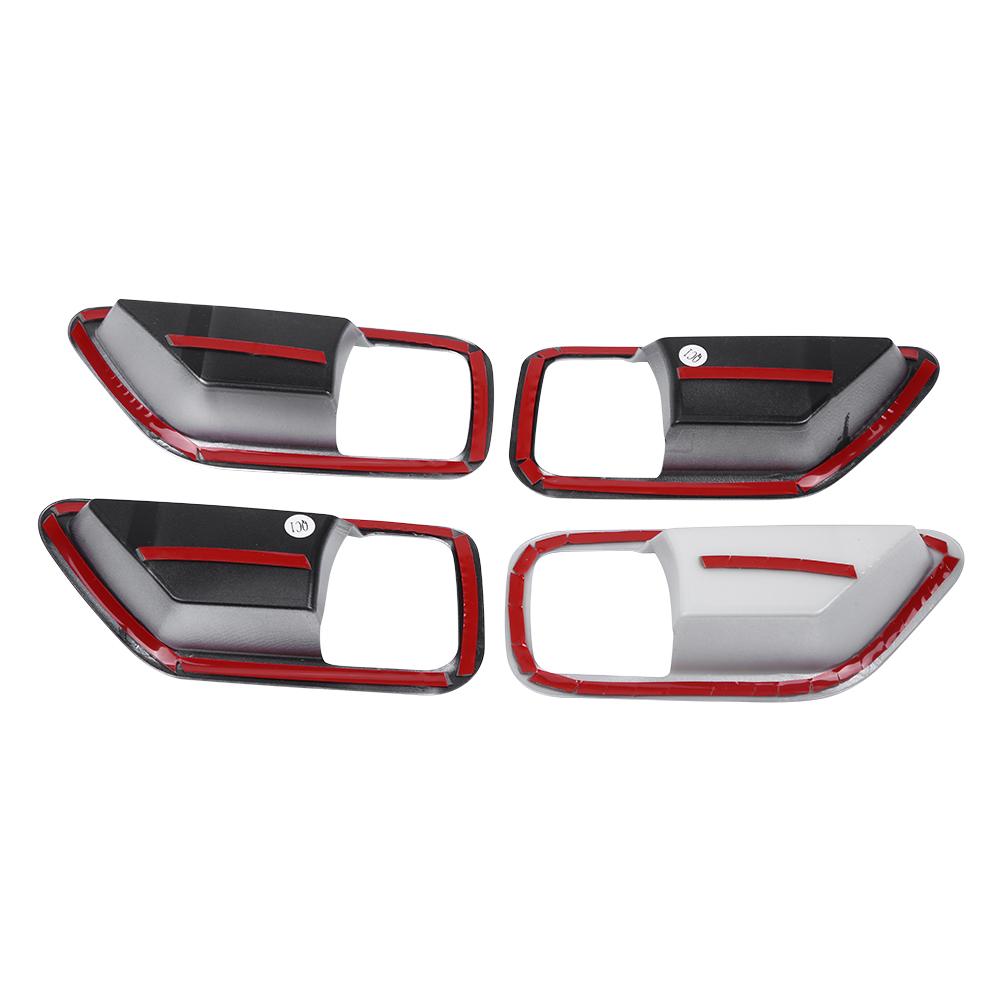 For Suzuki Vitara 2016 2017 2018 4Pcs Silver Chrome Car Interior Door Handle Bowl Decorative Cover Trim