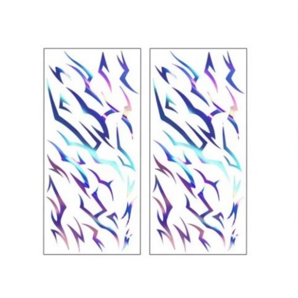 1Pack 2Sheets Temporary Tattoos for Women Men Face Body Art Blacklight Party Cosplay Body Stickers for Performance