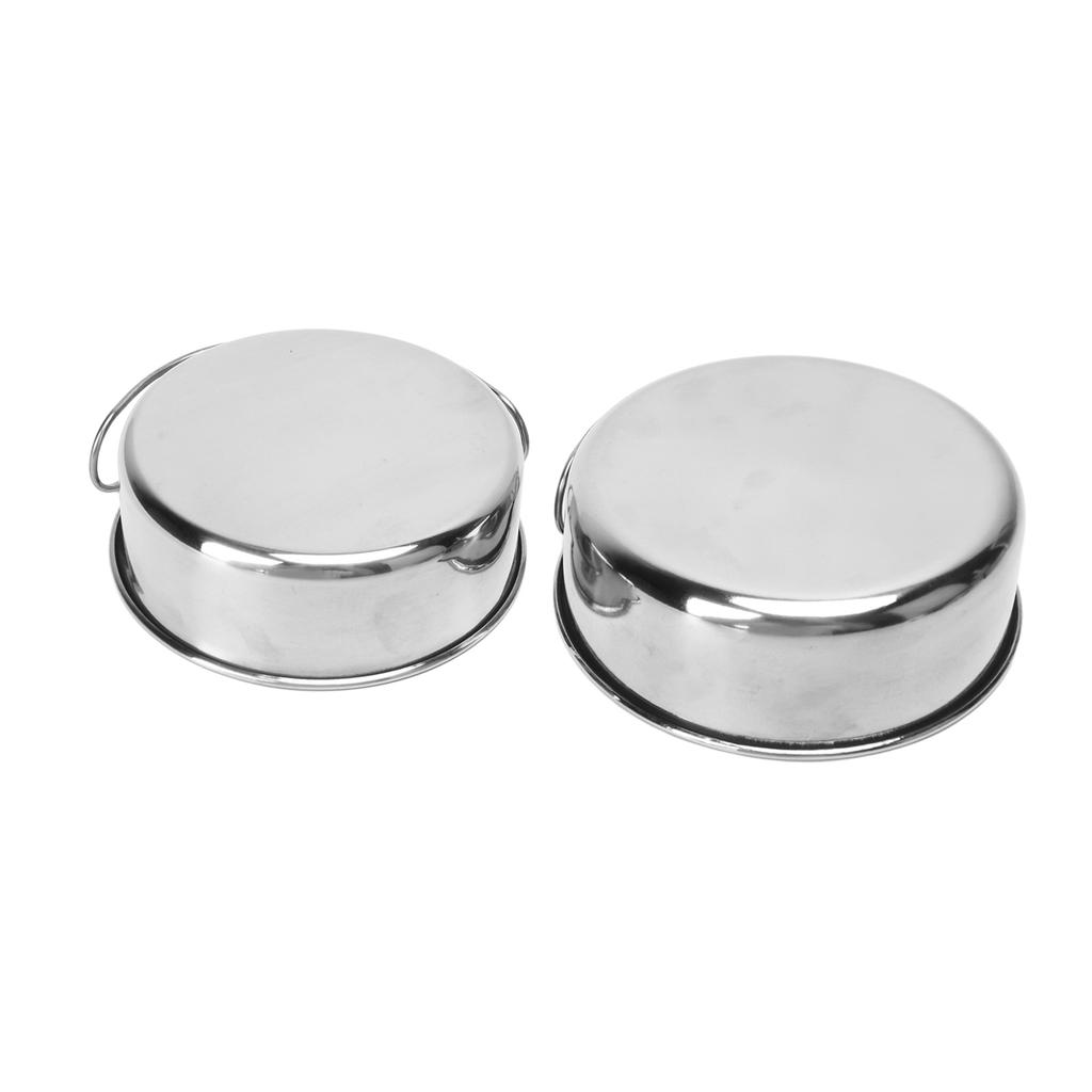 Outdoor Stainless Steel Bowl Portable Mini Camping Bowl with Foldable Handle for Camping Cookware Mess Kit