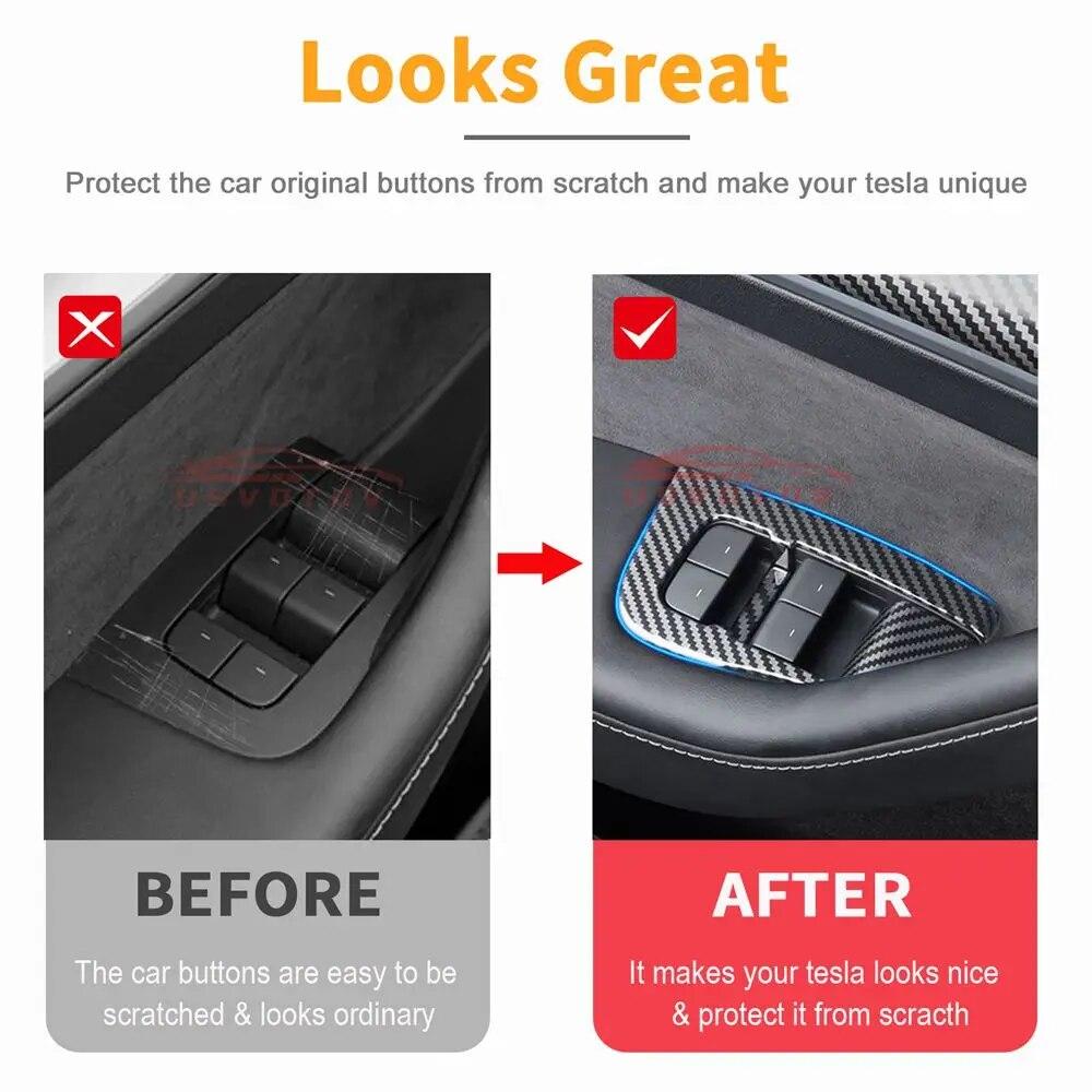 14 шт. кнопки переключателя стеклоподъемника для модели Tesla 3 года 2023 2022 2021 — фото 3