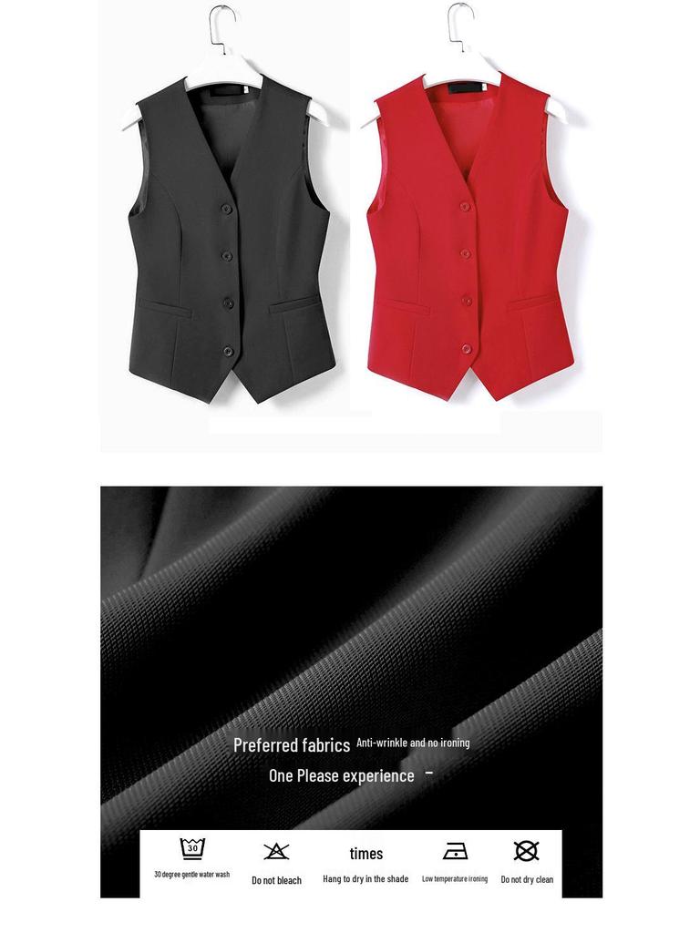 Dunkelblauer Damen Ärmelloser Professioneller Büro-Weste