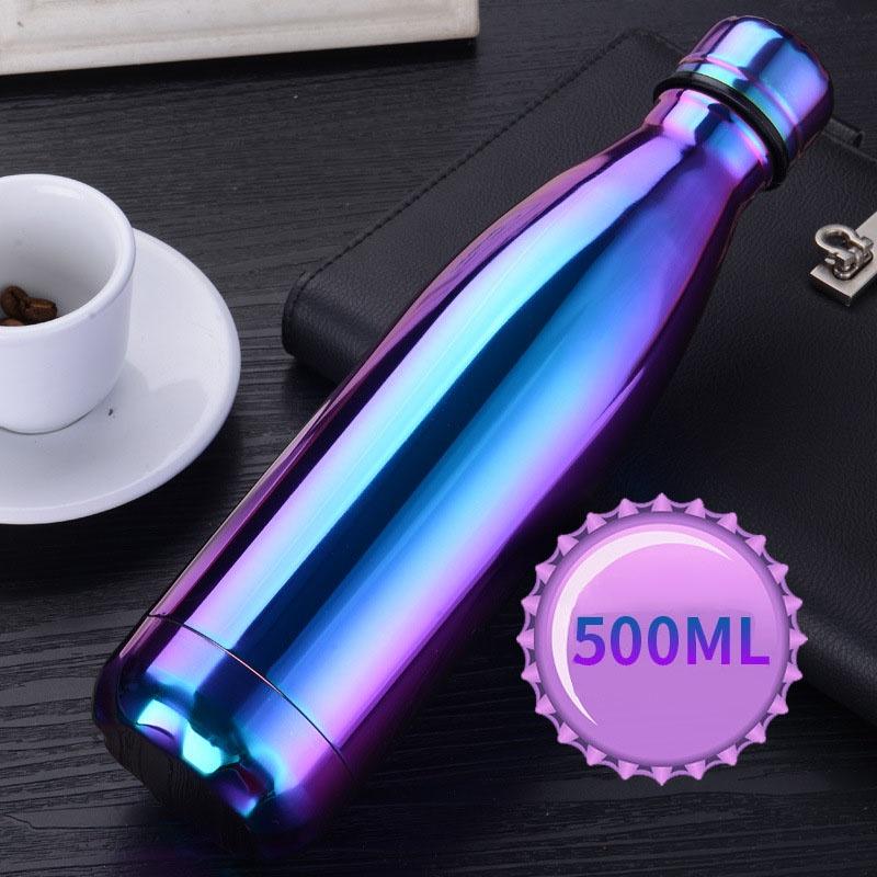 Steel 500ml Stainless Vacuum Water Bottle Flask Leak Proof Gifts Sports Outdoor