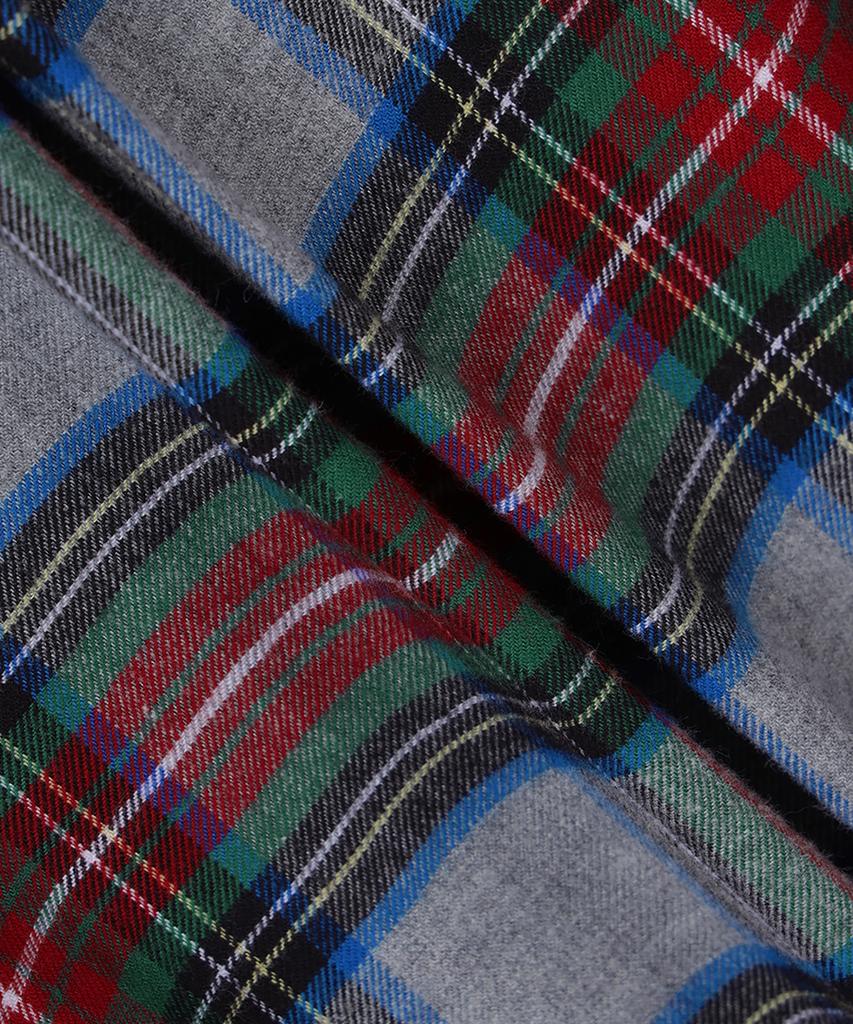 BROOKS BROTHERS Flannel Tartan Check Sport Shirt (Grey) (Bbthmf3576Wef)