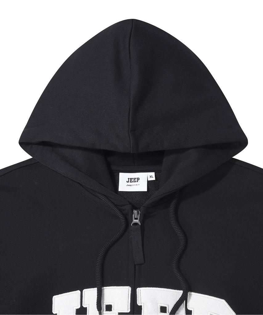 Jeep Jeep Big Logo 2-Way Oversized Zip-Up Hoodie (Jr5Tzu075Bk)