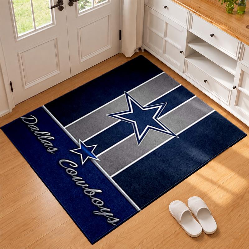 Dallas Cowboys Carpet Door Mat for Living Room or Bedroom Protective Mat Under Chair Office Decoration Christmas Gift Birthday Present