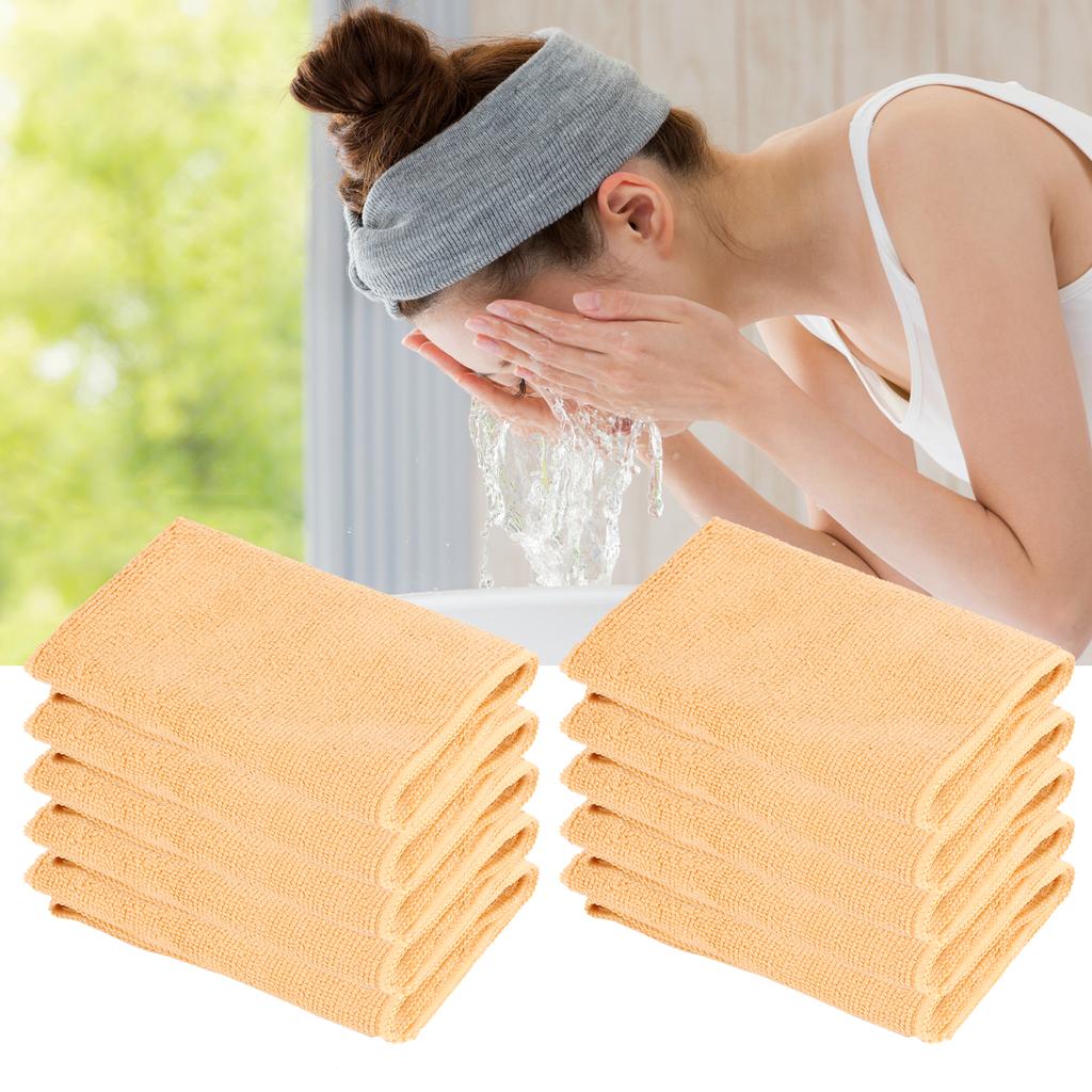 10 ks 30 x 30 cm Ručník z mikrovlákna Silně savý Rychleschnoucí Měkký ručník (Khaki)