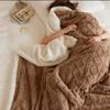 Soft Lamb Fleece Blanket Winter Thick Warm Throw Blanket Solid Color Flannel Blanket for Sofa Bed Office Nap