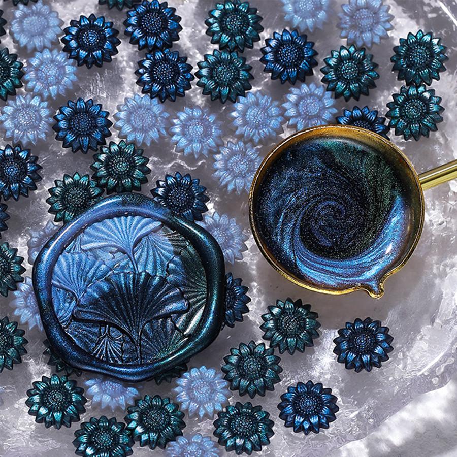 100 Stück/Beutel Aurora Sonnenblume Gemischte Farbe Siegelwachsperlen, für Hochzeitseinladungen, Briefumschläge, Wein-Geschenkverpackungen